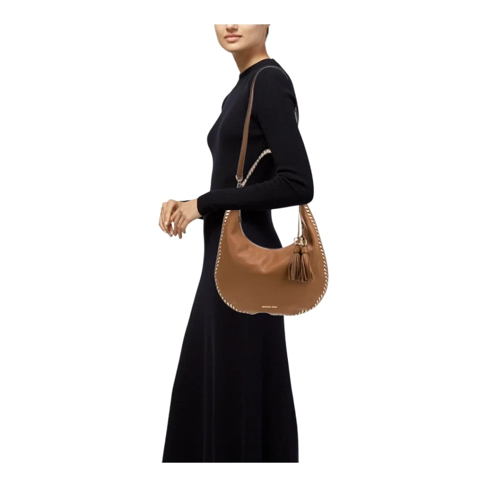 Michael Kors Leather Lauryn‎ Acorn Brown Shoulder Bag NWOT